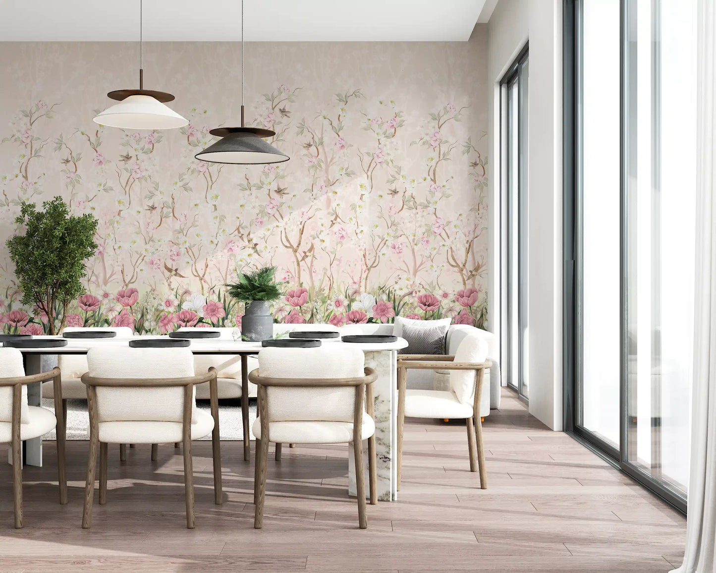 Blossoming Garden Meadow Wall Mural