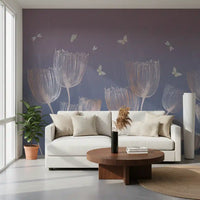 Ethereal Meadow Sketch Wall Mural
