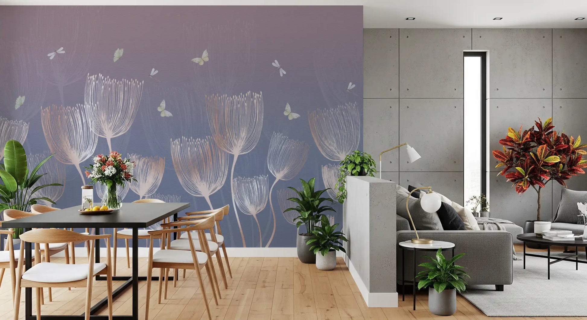 Ethereal Meadow Sketch Wall Mural