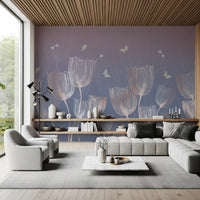 Ethereal Meadow Sketch Wall Mural