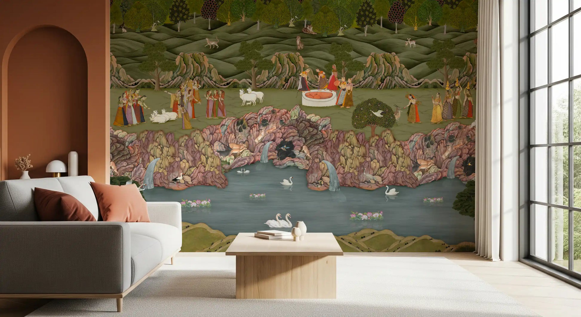 Mughal Garden Serenade Wall Mural