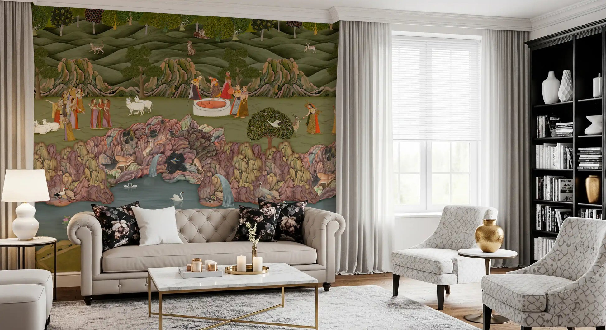 Mughal Garden Serenade Wall Mural