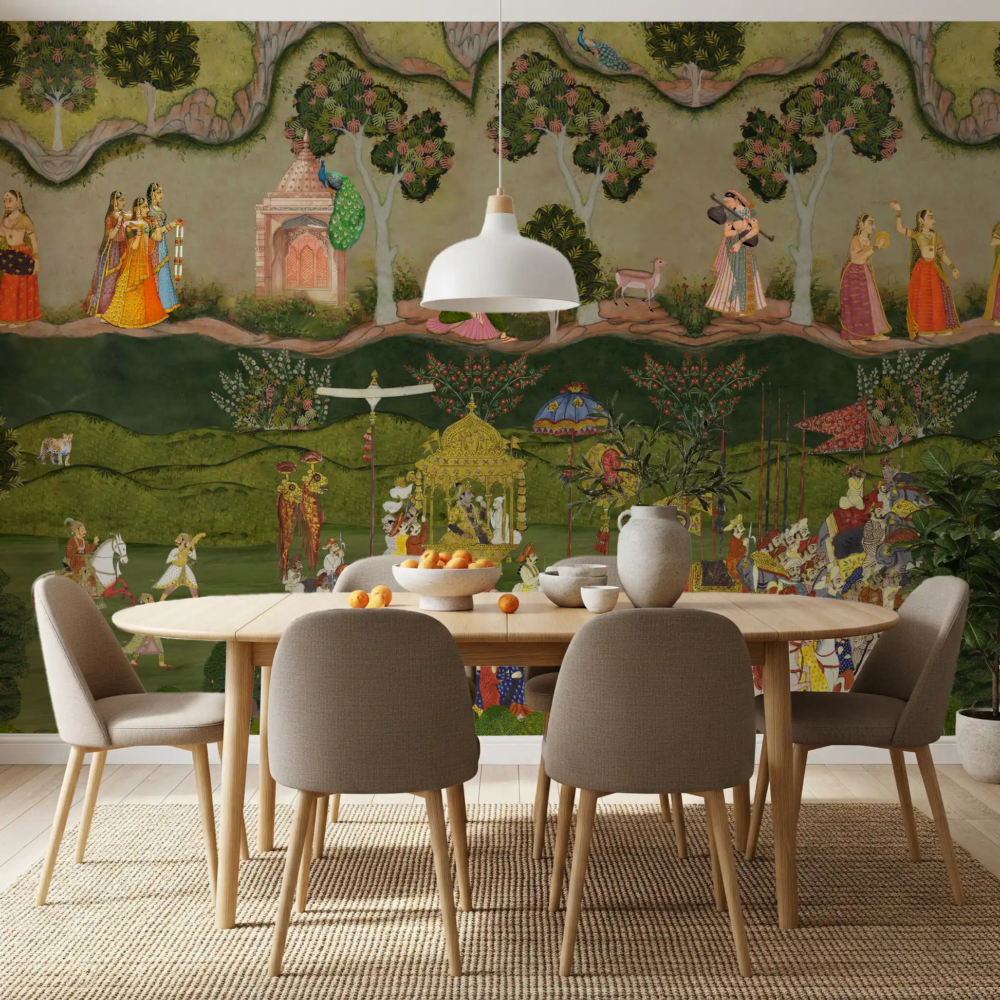 Royal Procession Heritage Scene Wall Mural