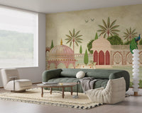 Royal Courtyard Peacock Vista Wall Mural