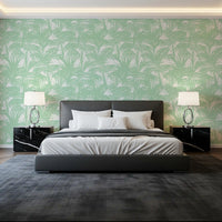 Minimalist Jungle Sage Pattern Wallpaper⁠