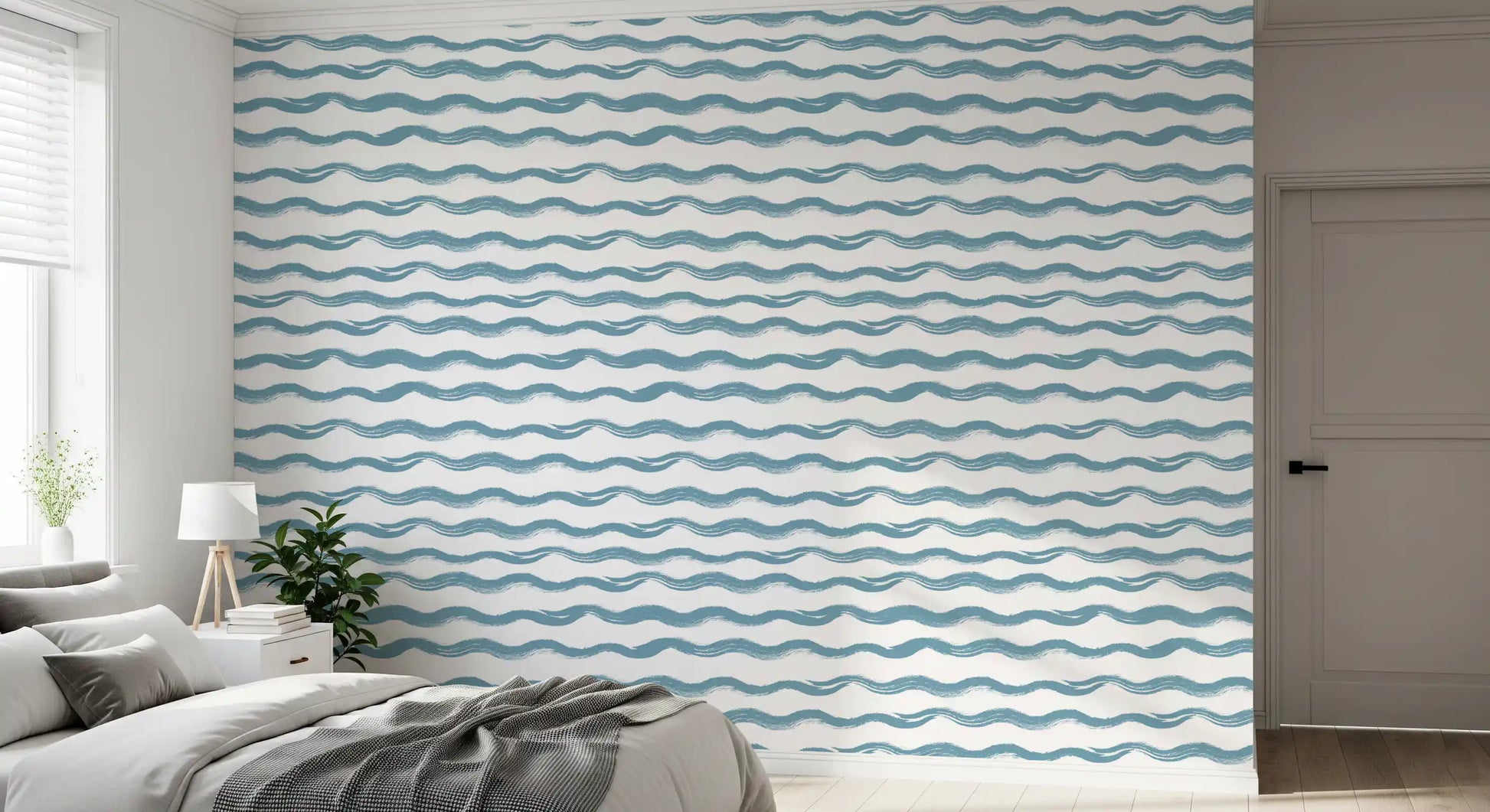 Abstract Ocean Flow Motif Wallpaper⁠