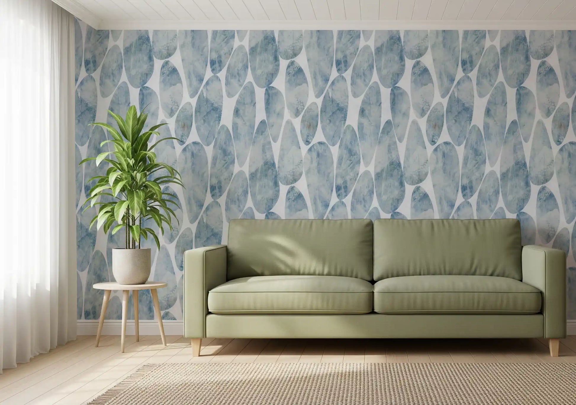 Cerulean Pebbled Texture Wallpaper⁠