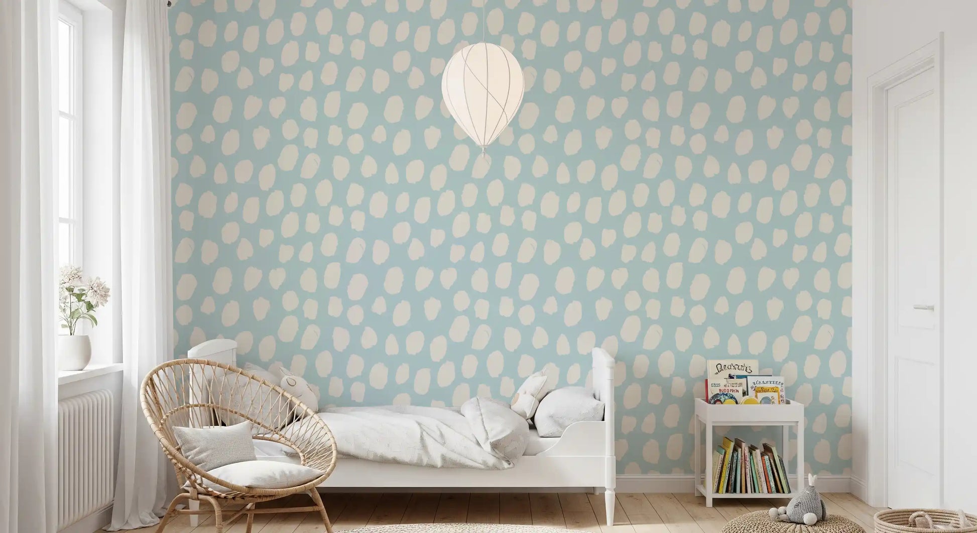 Soft Blue and Cream Dotted Texture Wallpaper⁠