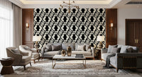 Graphic Circular Grid Monotone Decor Wallpaper⁠