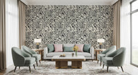 Black and White Fluid Marble Swirls Wallpaper⁠