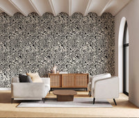 Black and White Fluid Marble Swirls Wallpaper⁠