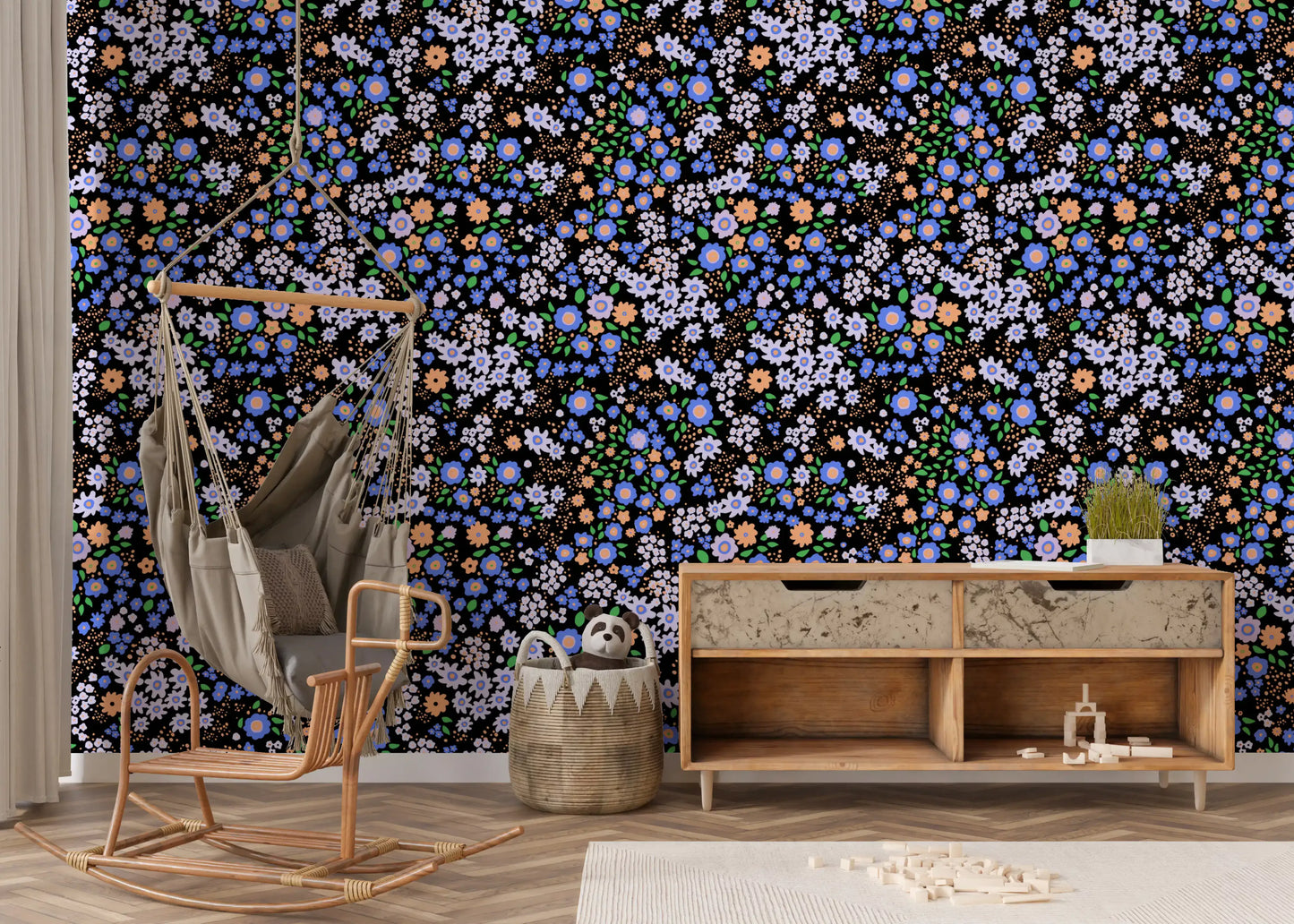 Boho Garden Blooms Wallpaper⁠