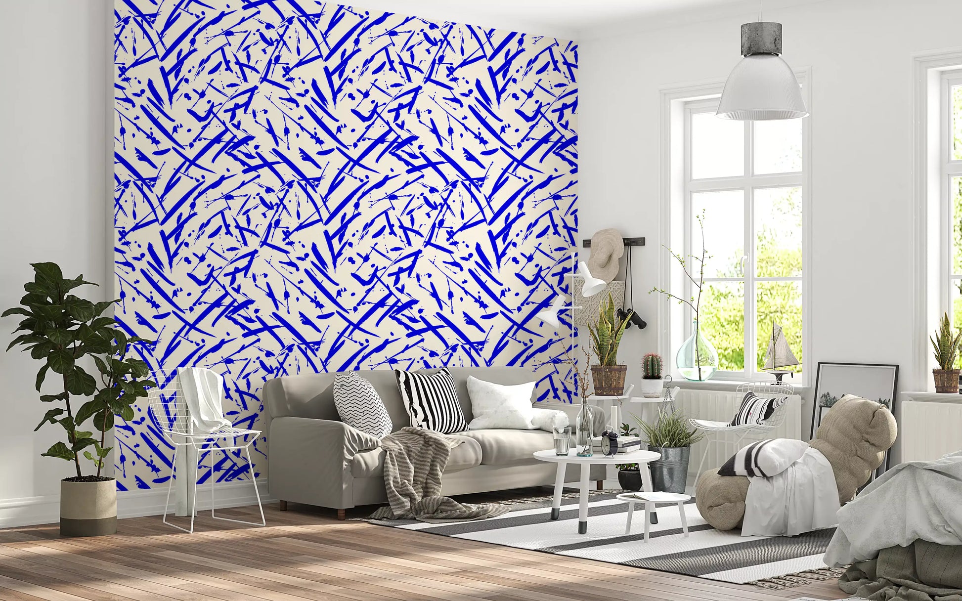 Dynamic Cobalt Motion Pattern Wallpaper⁠