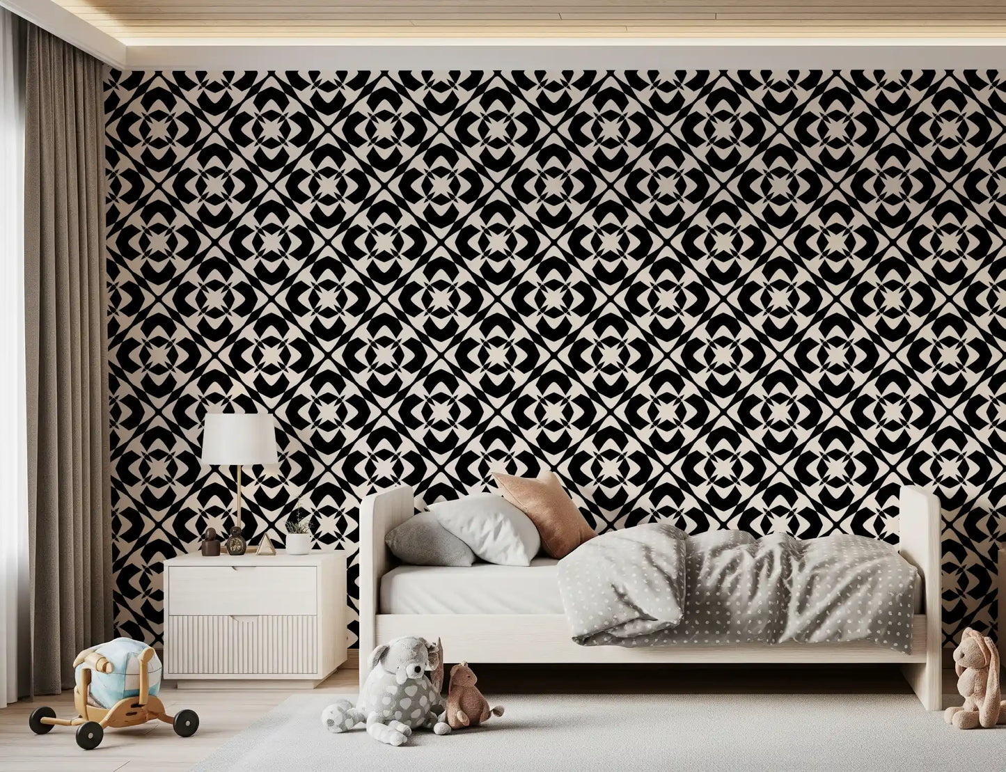 Modern Classic Geometric Lattice Wallpaper⁠