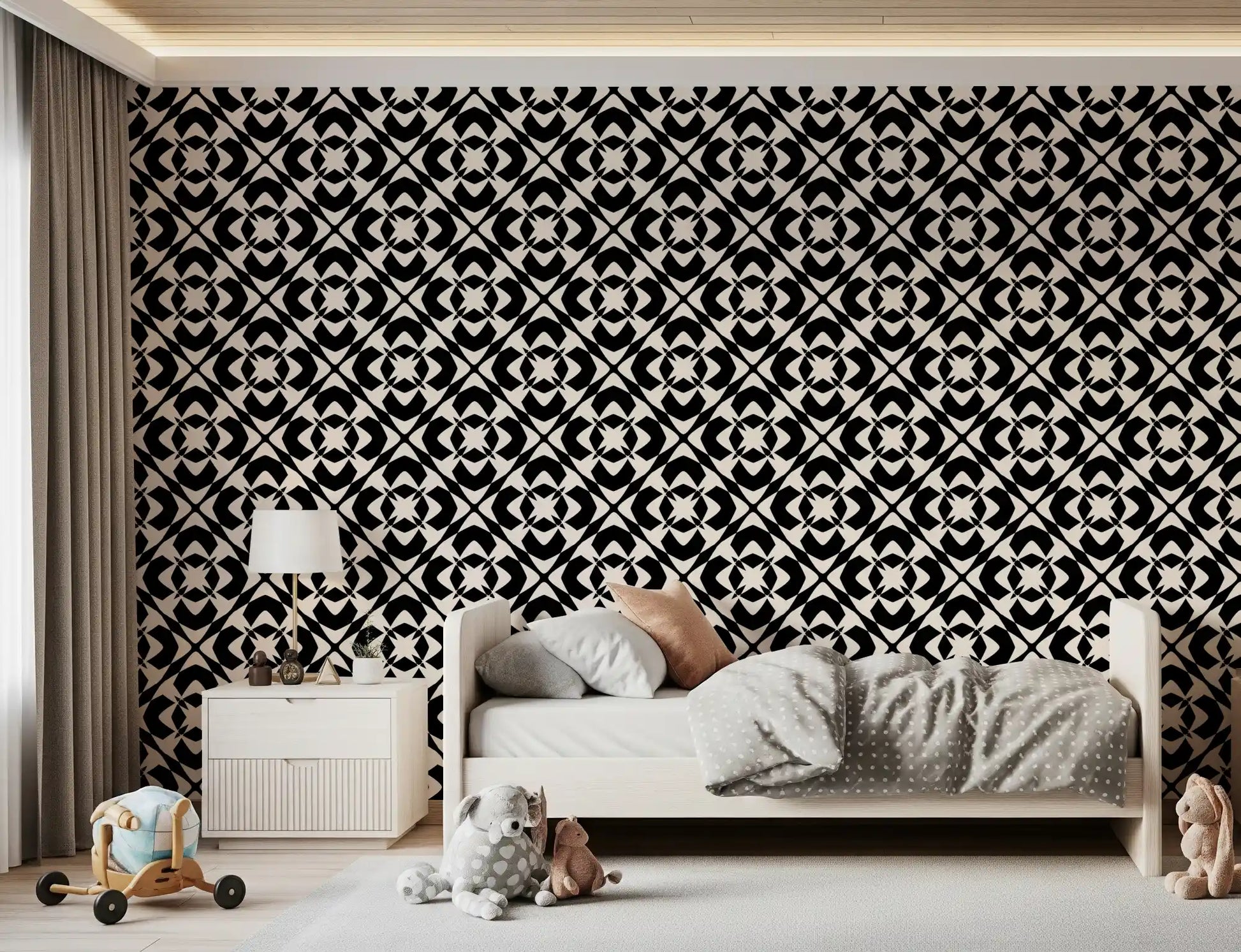 Modern Classic Geometric Lattice Wallpaper⁠
