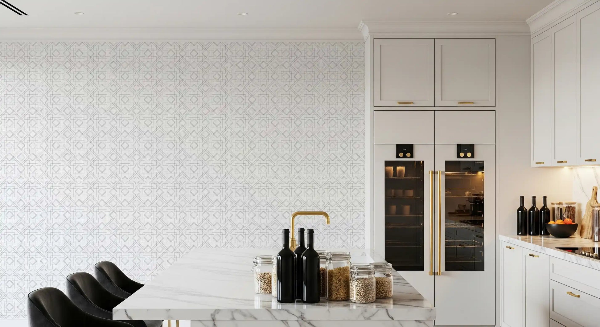 Minimalist Geometric Lattice Lines Wallpaper⁠