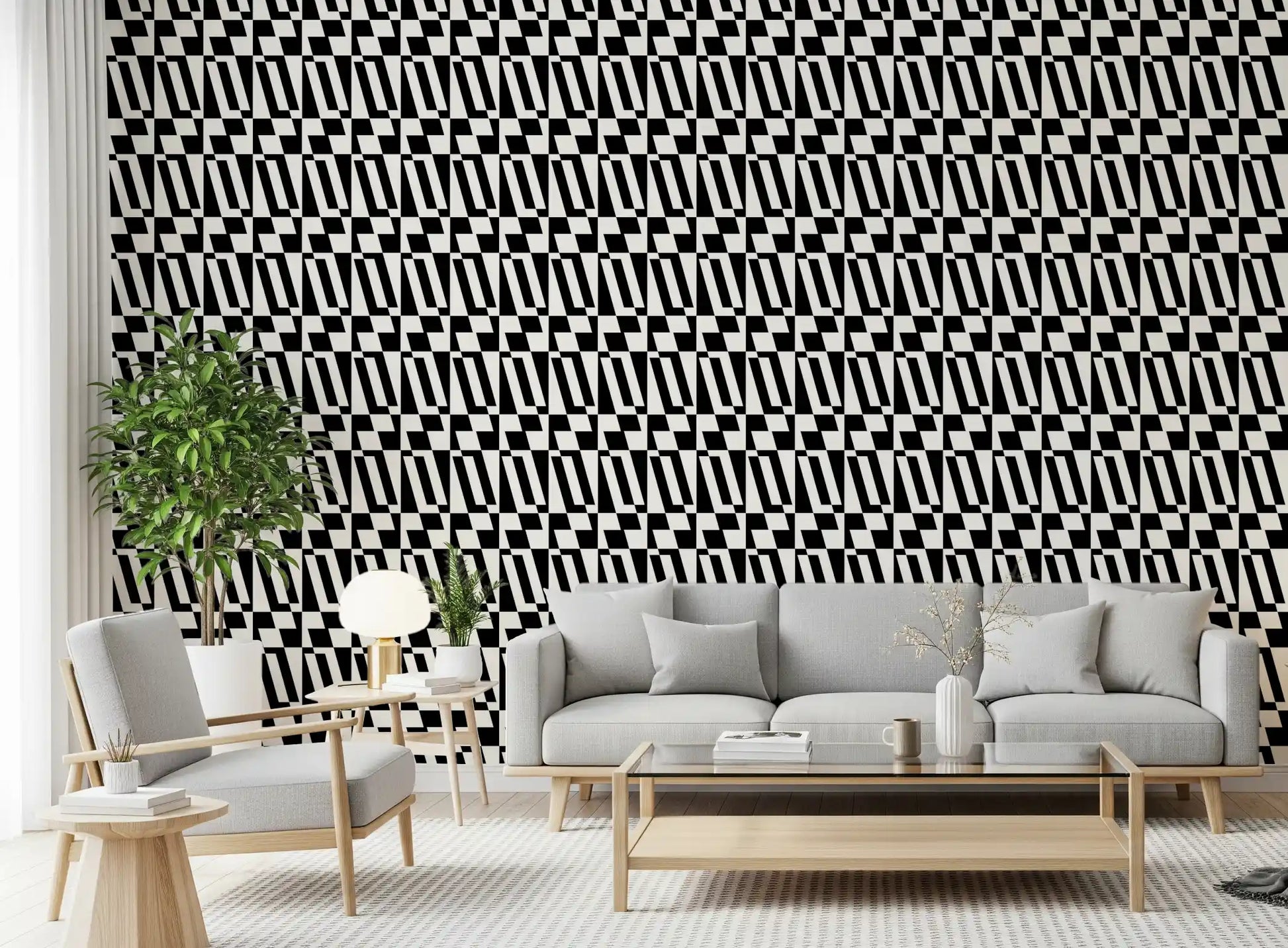Minimalist Graphic Tiling Wallpaper⁠