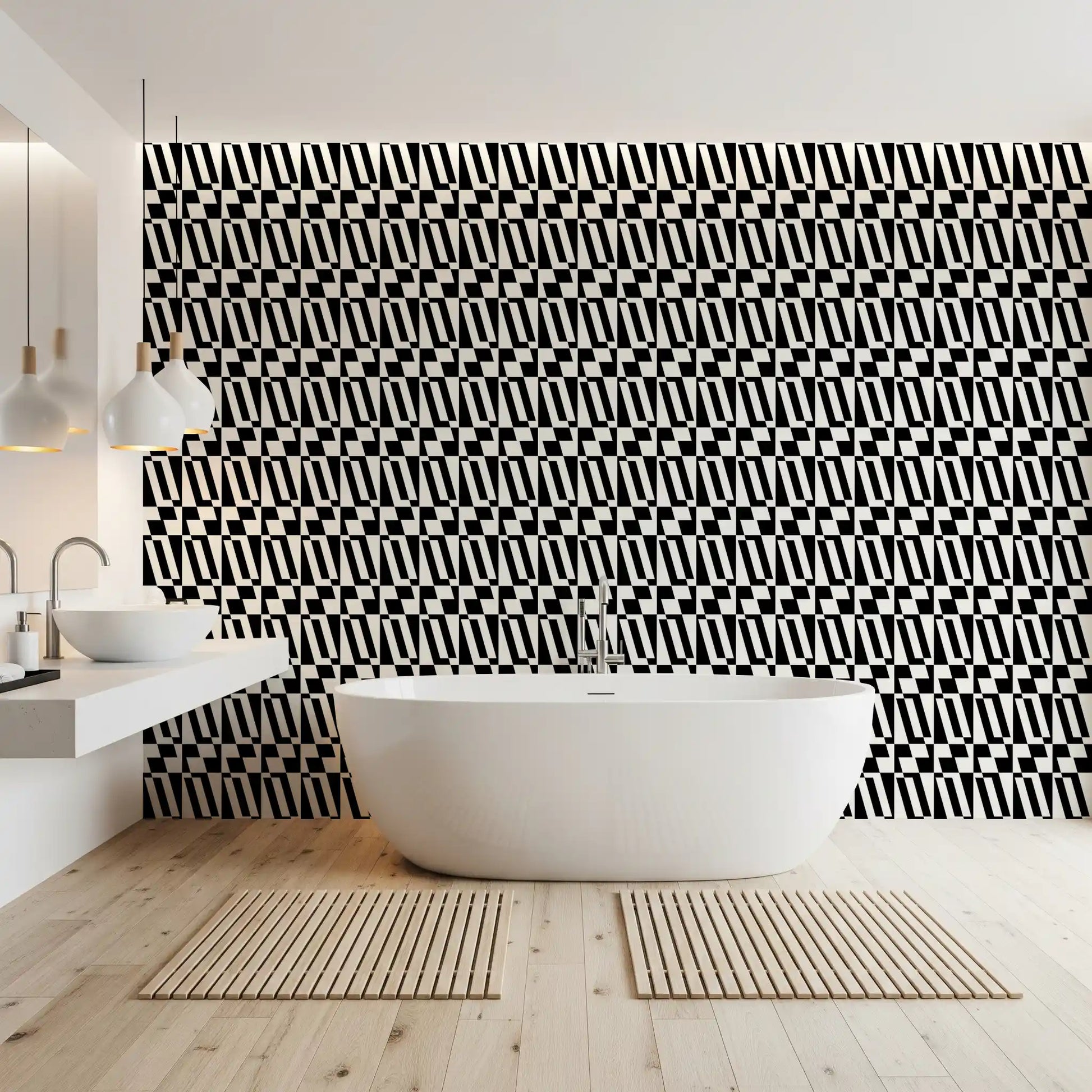 Minimalist Graphic Tiling Wallpaper⁠