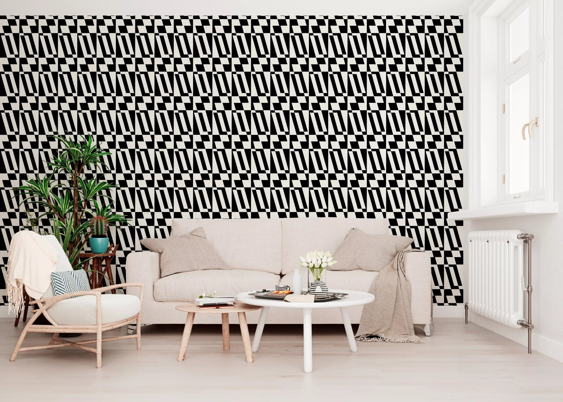 Minimalist Graphic Tiling Wallpaper⁠
