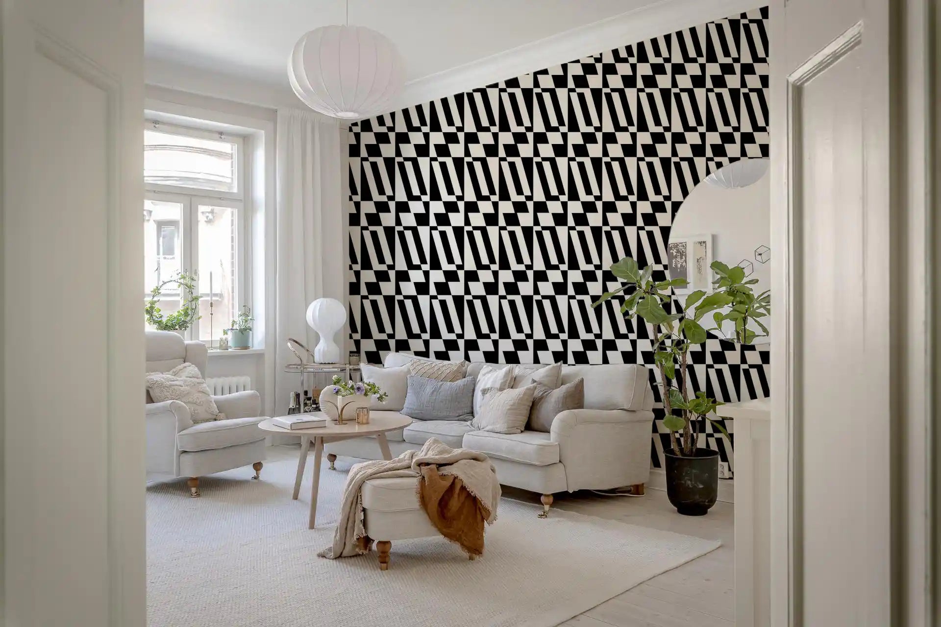 Minimalist Graphic Tiling Wallpaper⁠