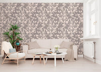 Muted Meadow Botanical Sketch Wallpaper⁠
