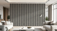 Interlocking Monochrome Curves Wallpaper⁠