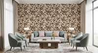 Rustic Botanical Silhouette Wallpaper⁠