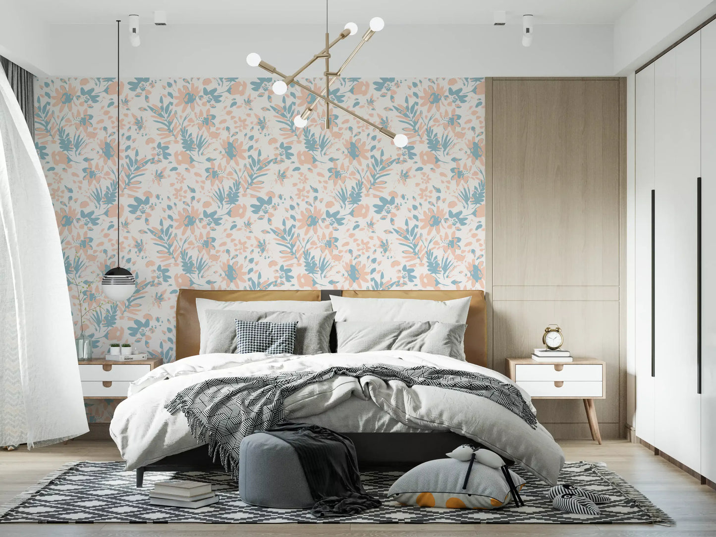 Soft Watercolor Petal Motif Wallpaper⁠