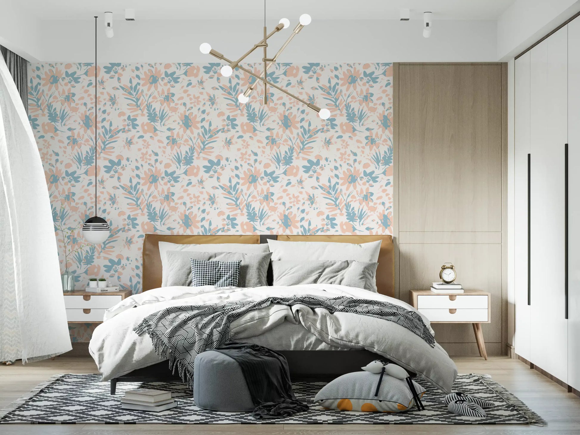 Soft Watercolor Petal Motif Wallpaper⁠