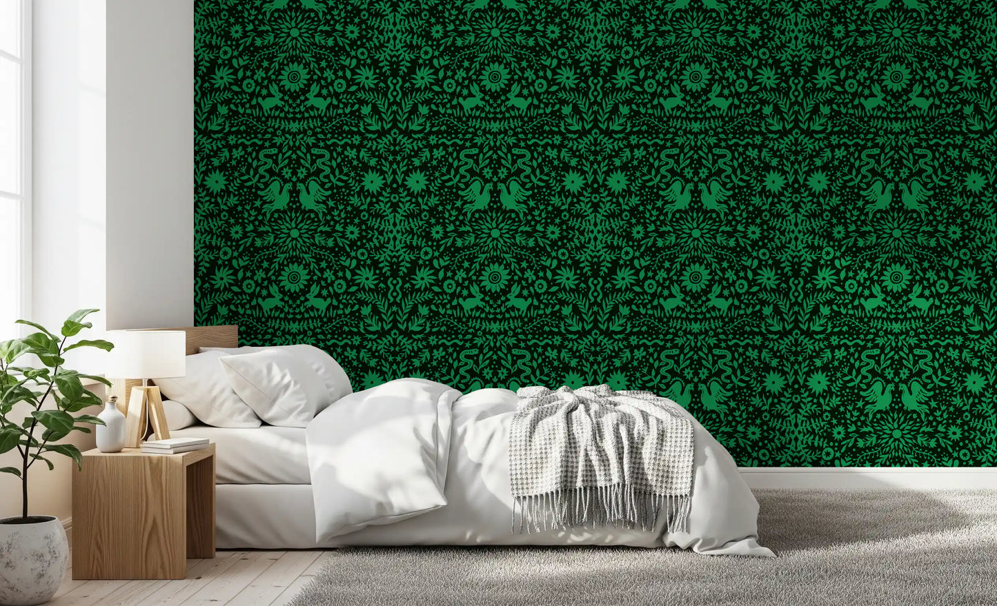 Forest Folk Tale Botanical Wallpaper⁠