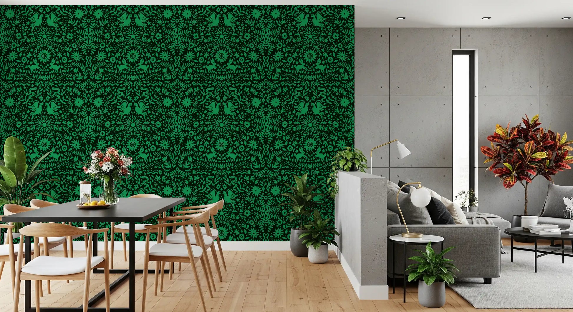 Forest Folk Tale Botanical Wallpaper⁠