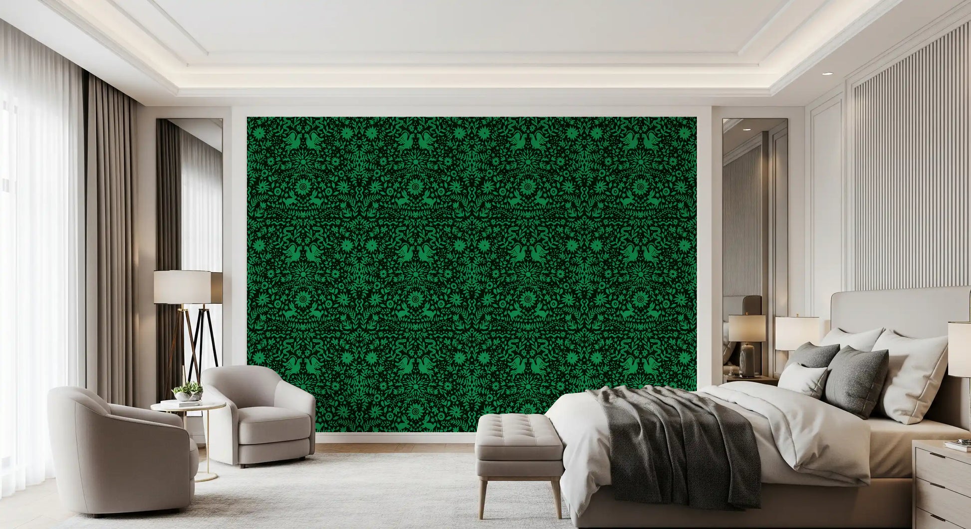 Forest Folk Tale Botanical Wallpaper⁠
