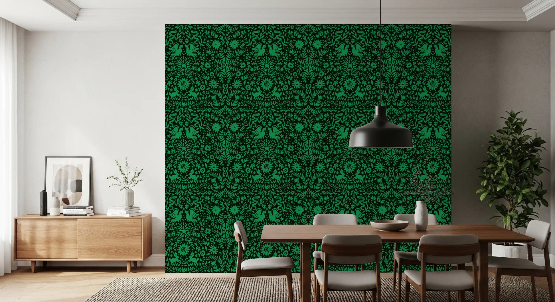 Forest Folk Tale Botanical Wallpaper⁠