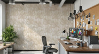 Beige fern wallpaper in a bright home office GD12266