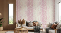Blush Pink Painted Vertical Stripes Wallpaper⁠