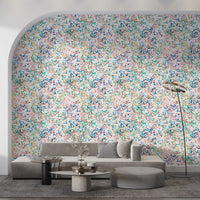 Multicolour abstract wallpaper in a bright living room GD12273