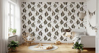 Black and white fish wallpaper in a nursery GD12274