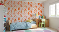 Orange angelfish wallpaper in a styled room GD12275