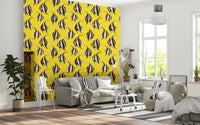 Yellow angelfish wallpaper in a styled interior GD12276