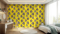 Yellow angelfish wallpaper in a calm bedroom GD12276