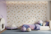 Soft Sage and Gold Meadow Wallpaper⁠