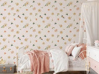 Soft Sage and Gold Meadow Wallpaper⁠