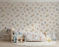 Soft Sage and Gold Meadow Wallpaper⁠