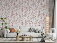 Ethereal Blush Iris Garden Wallpaper⁠