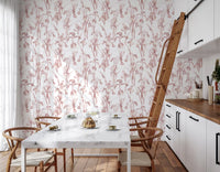 Ethereal Blush Iris Garden Wallpaper⁠