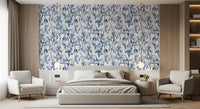 Indigo Botanical Sketch Wallpaper⁠