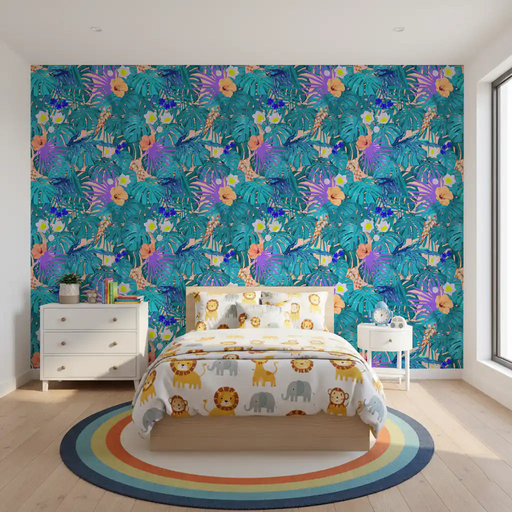 Tropical Jungle Bloom Wallpaper⁠