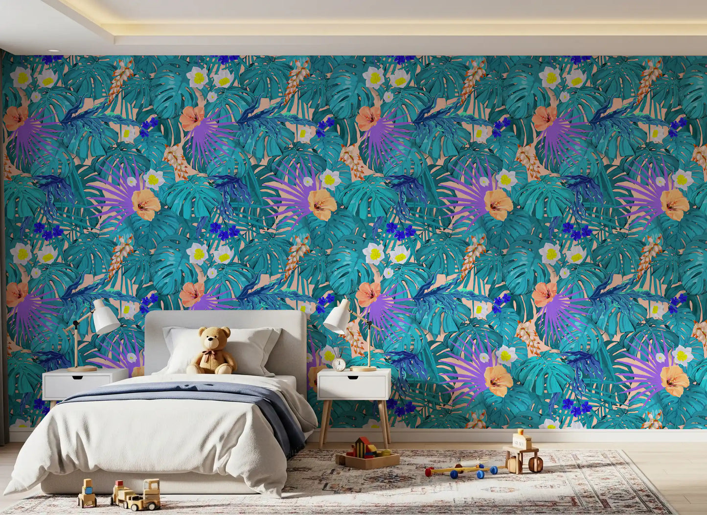 Tropical Jungle Bloom Wallpaper⁠