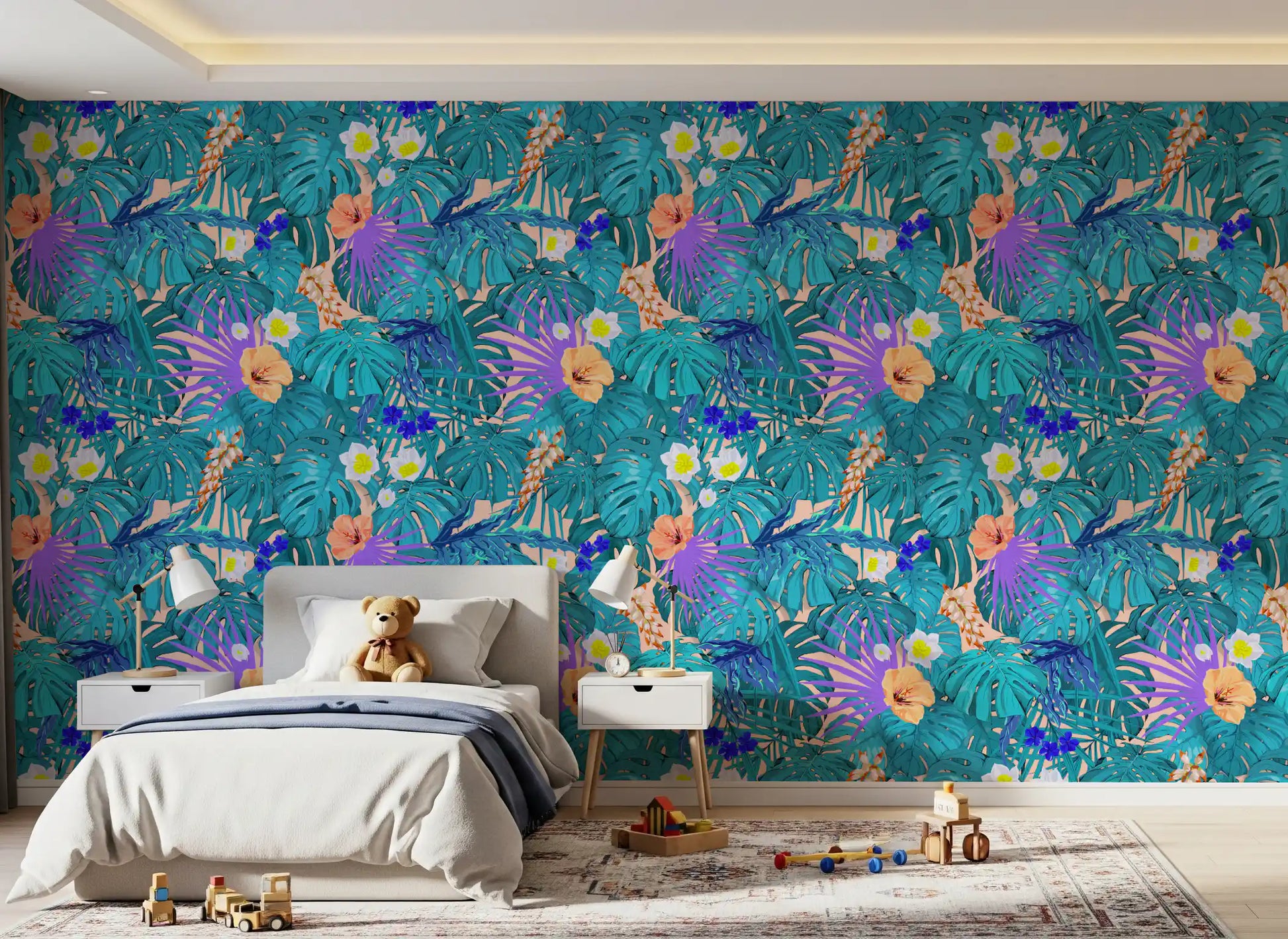 Tropical Jungle Bloom Wallpaper⁠