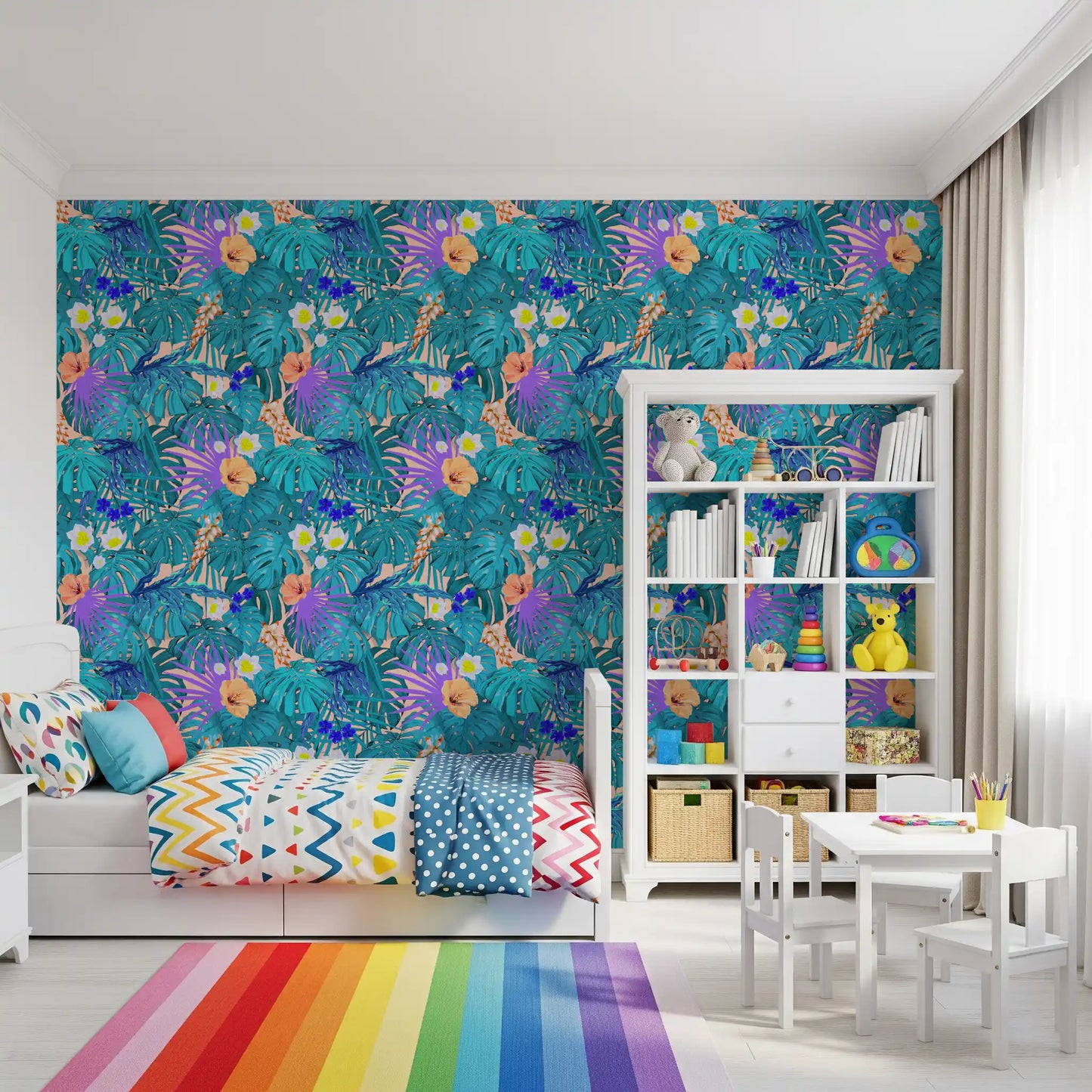 Tropical Jungle Bloom Wallpaper⁠